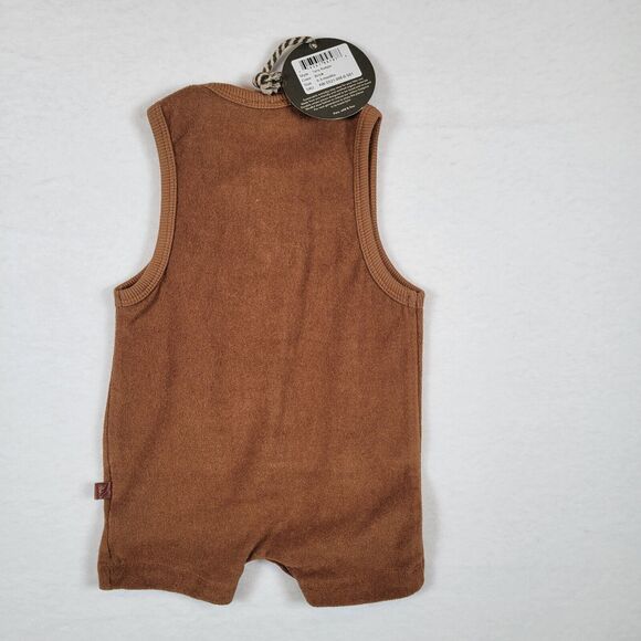 Kidwild Baby Tank Shorts Romper Jumper Size 0-3 months Brown Button Front Boho - Picture 6 of 6